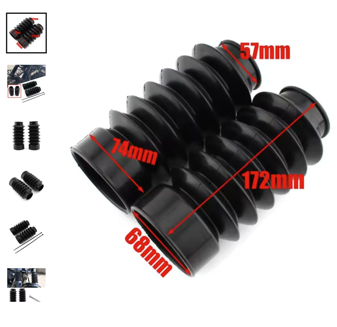 Capas sanfonadas de suspensão para Sportster 883 e Forty-Eight